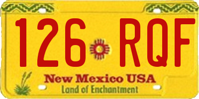 NM license plate 126RQF