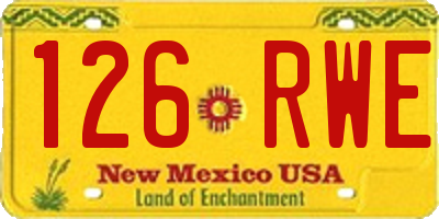 NM license plate 126RWE