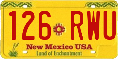NM license plate 126RWU