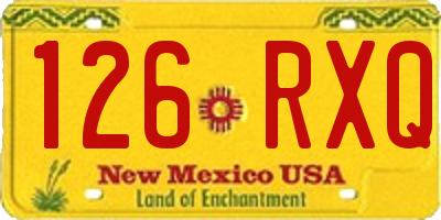 NM license plate 126RXQ
