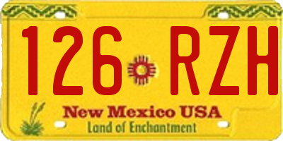 NM license plate 126RZH