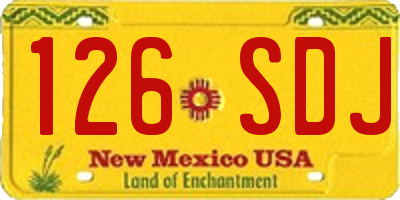 NM license plate 126SDJ