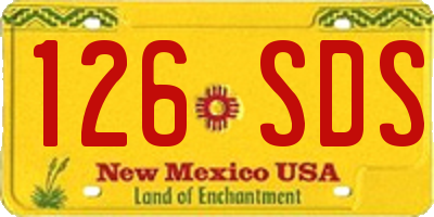 NM license plate 126SDS