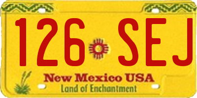 NM license plate 126SEJ
