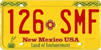 NM license plate 126SMF