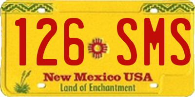 NM license plate 126SMS