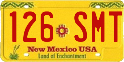 NM license plate 126SMT