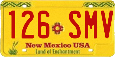NM license plate 126SMV