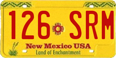 NM license plate 126SRM