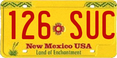 NM license plate 126SUC