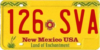 NM license plate 126SVA