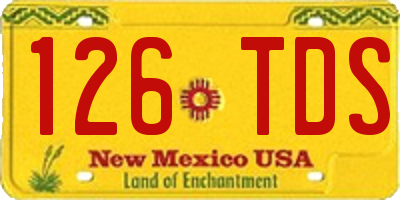 NM license plate 126TDS