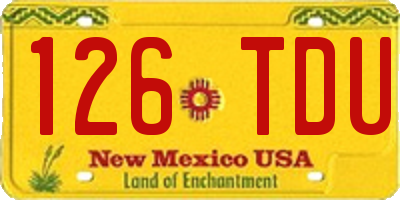 NM license plate 126TDU