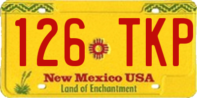 NM license plate 126TKP