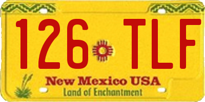 NM license plate 126TLF