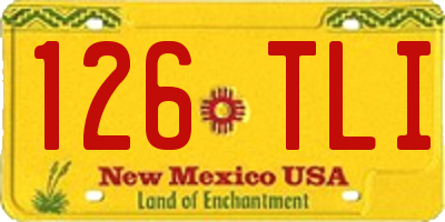 NM license plate 126TLI