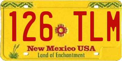 NM license plate 126TLM