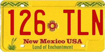 NM license plate 126TLN