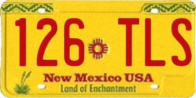 NM license plate 126TLS