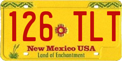 NM license plate 126TLT
