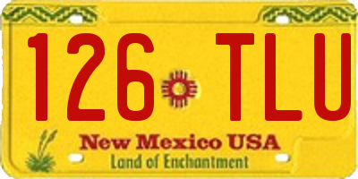 NM license plate 126TLU