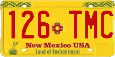 NM license plate 126TMC