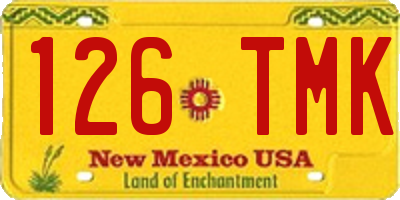 NM license plate 126TMK