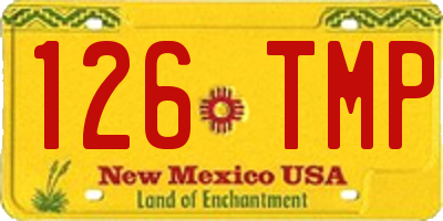NM license plate 126TMP