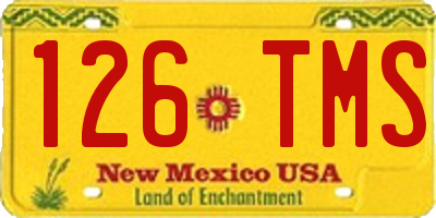 NM license plate 126TMS