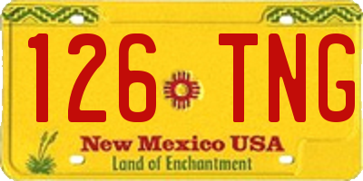 NM license plate 126TNG