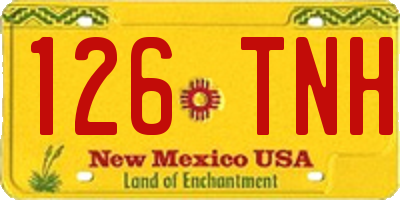 NM license plate 126TNH