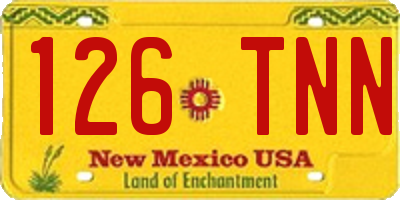 NM license plate 126TNN