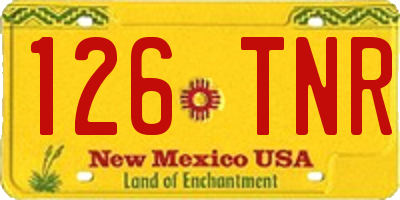 NM license plate 126TNR