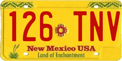 NM license plate 126TNV