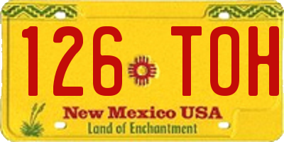 NM license plate 126TOH