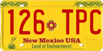 NM license plate 126TPC