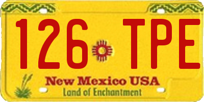 NM license plate 126TPE