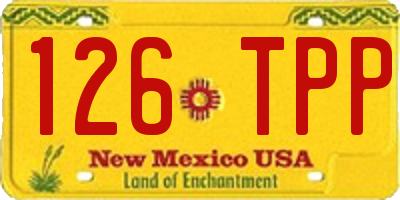 NM license plate 126TPP