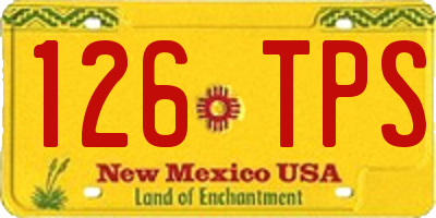 NM license plate 126TPS
