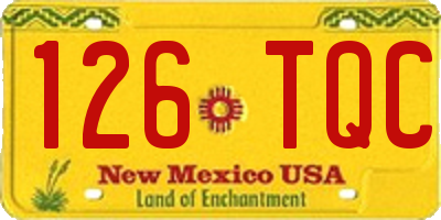 NM license plate 126TQC