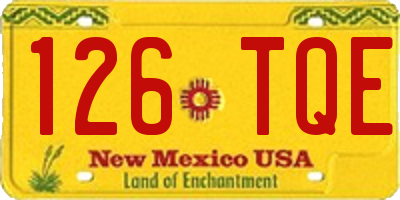 NM license plate 126TQE