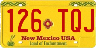 NM license plate 126TQJ
