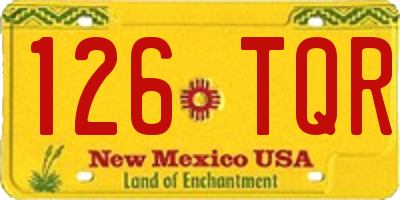 NM license plate 126TQR