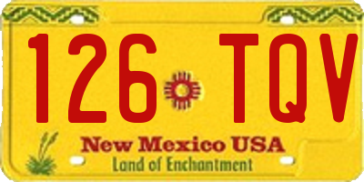 NM license plate 126TQV