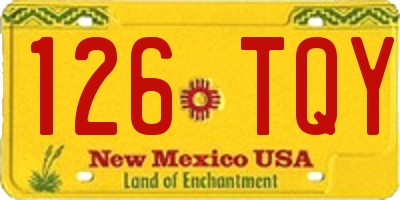 NM license plate 126TQY
