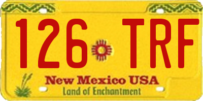 NM license plate 126TRF