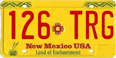 NM license plate 126TRG