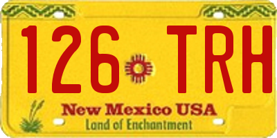 NM license plate 126TRH