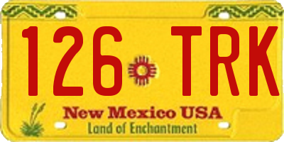 NM license plate 126TRK