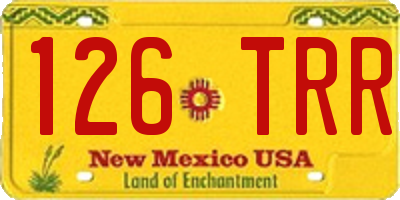 NM license plate 126TRR